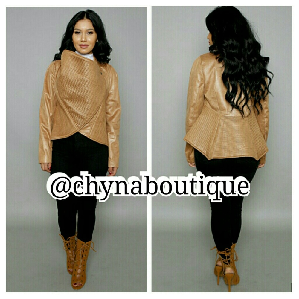 Camel Asymmetric jacket